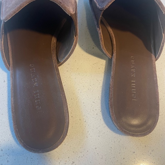 JENNI KAYNE Chocolate Suede Pointed Toe Mule - Picture 2 of 6